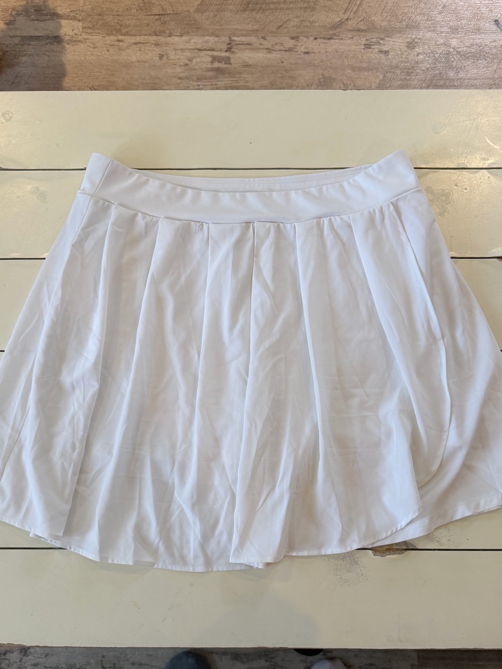 J Crew white tennis skirt with shorts NWT size Large